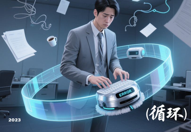 图片[1]-白领的无奈：生活就像一个扫地机器人_你是否也有这种感觉？-爱分享导航