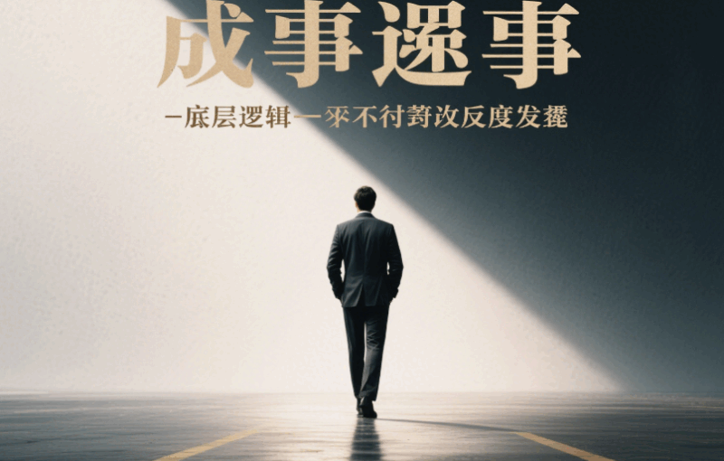 一个人成事的底层逻辑_千万别搞反了-爱分享导航