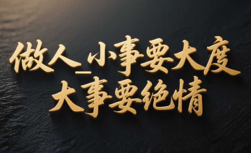 做人_小事要大度_大事要绝情-爱分享导航