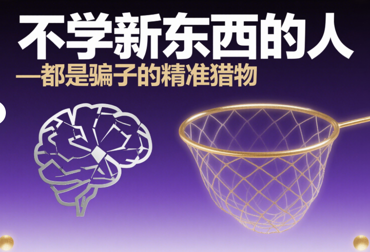 不学新东西的人-都是骗子的精准猎物
