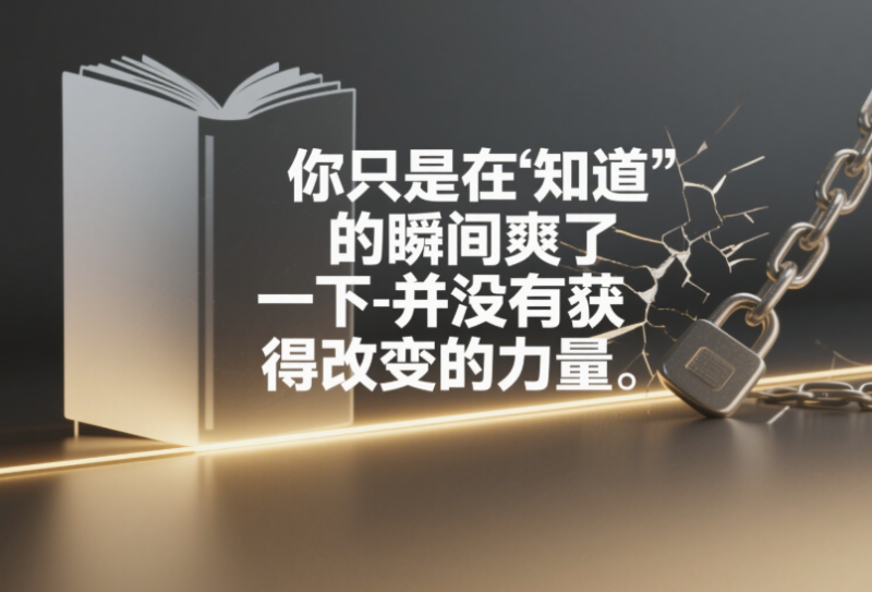你只是在“知道”的瞬间爽了一下-并没有获得改变的力量