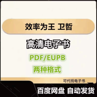 效率为王 卫哲 电子书eupb pdf格式电子版-爱分享导航
