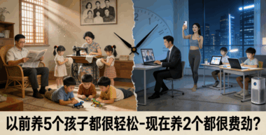 以前养5个孩子都很轻松-现在养2个都很费劲？-爱分享导航