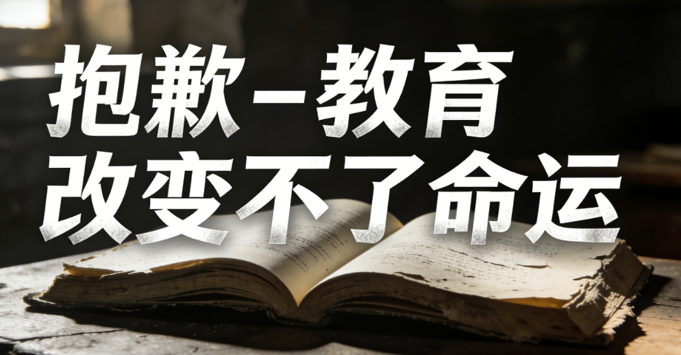 图片[1]-抱歉-教育改变不了命运-爱分享导航