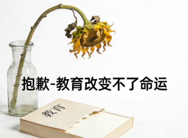 抱歉-教育改变不了命运