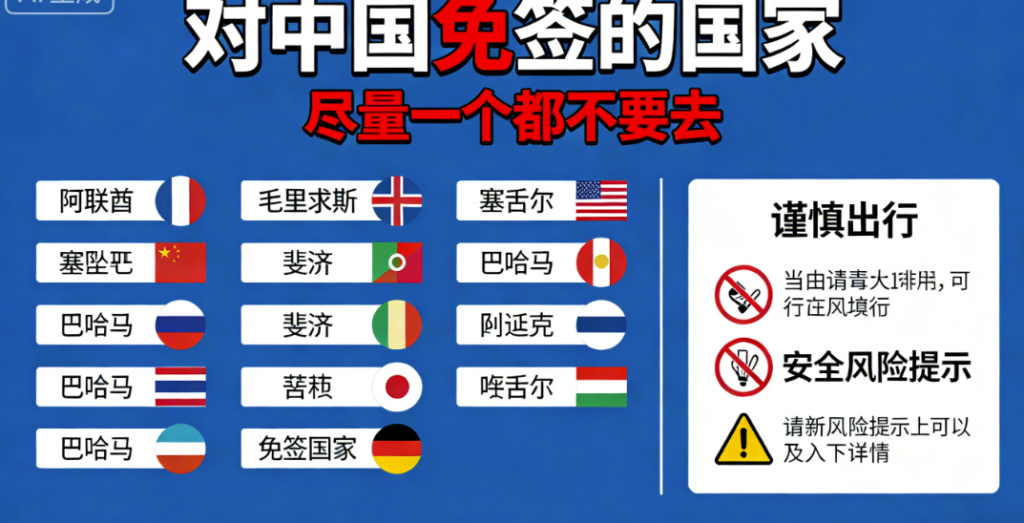 图片[1]-对我们免签的国家-尽量一个都不要去