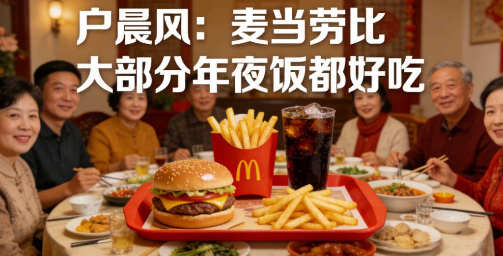 图片[1]-户晨风：麦当劳比大部分年夜饭都好吃-爱分享导航