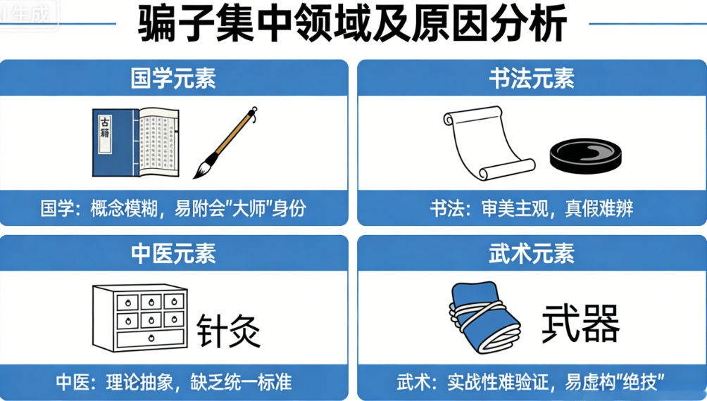 图片[1]-为什么骗子会集中在国学、中医、书法、武术这几个领域？