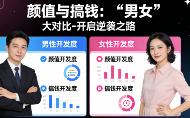 颜值与搞钱：男女“开发度”大对比-开启逆袭之路-爱分享导航