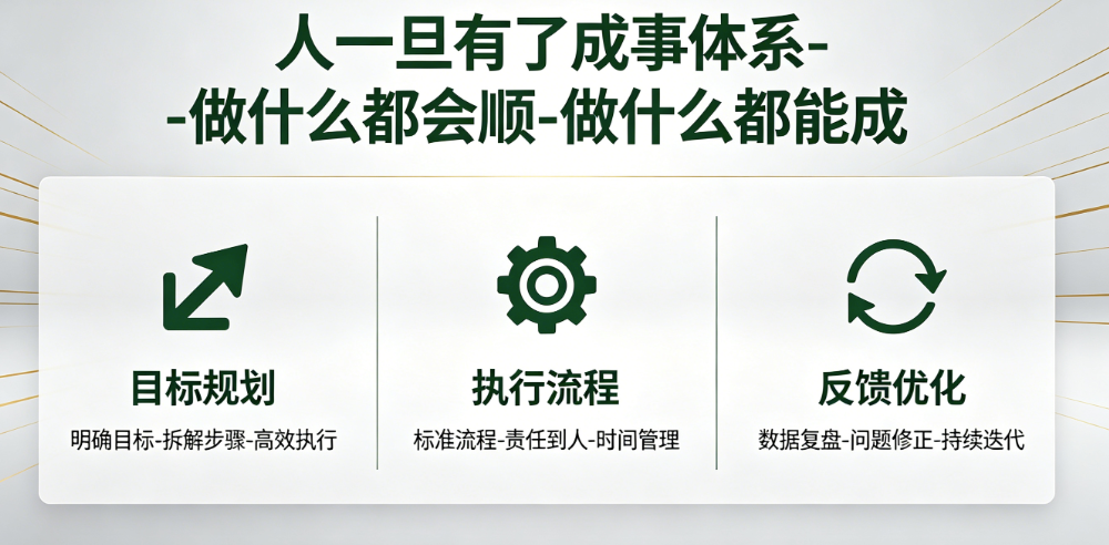 图片[1]-人一旦有了成事体系-做什么都会顺-做什么都能成-爱分享导航