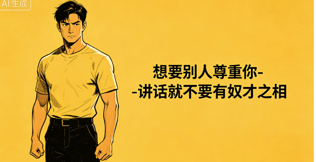 图片[1]-想要别人尊重你-讲话就不要有奴才之相-爱分享导航