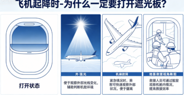 飞机起降时-为什么一定要打开遮光板？-爱分享导航