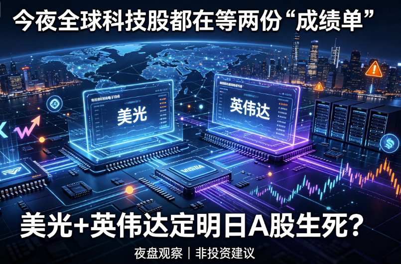 图片[1]-今夜全球科技股都在等两份“成绩单”美光+英伟达定明日A股生死？-爱分享导航